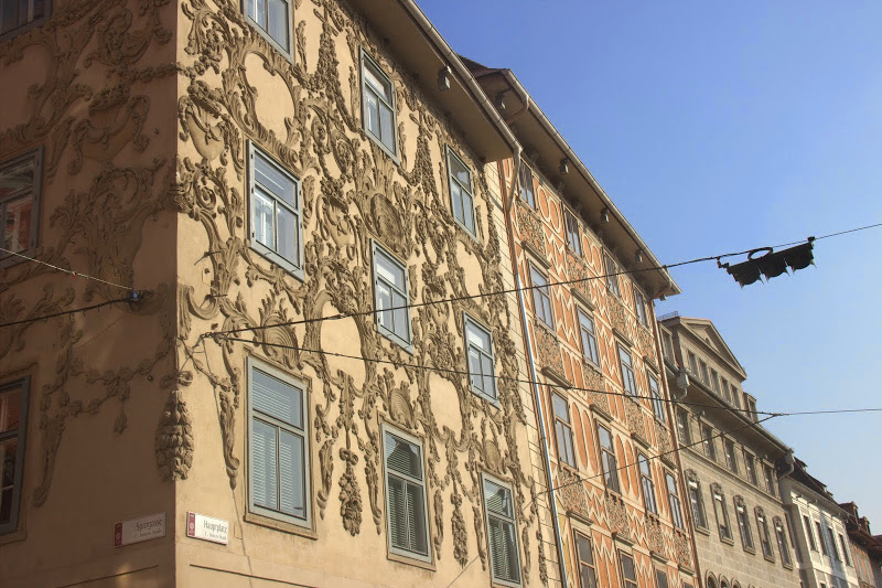Типична фасада в Грац